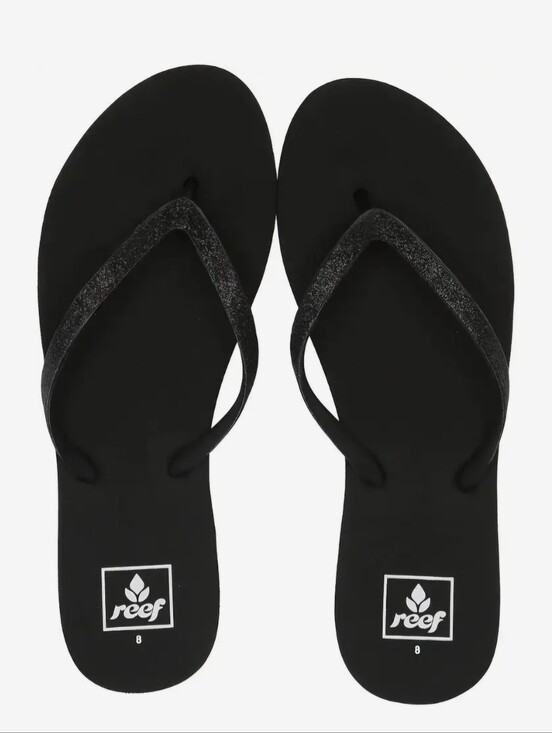 Reef Shoes - Reef Black Strap Flip Sandals Size 11